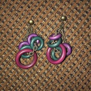 3 for $10 Plastic and gold tone dangle earrings